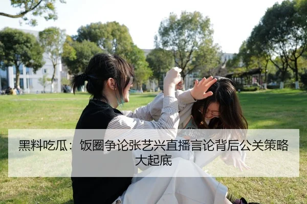 黑料吃瓜：饭圈争论张艺兴直播言论背后公关策略大起底